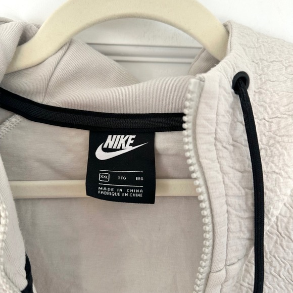 Nike Tech Full Zip Hooded Jacket Textured Casual Style Men's XXL Gauze - Picture 9 of 11